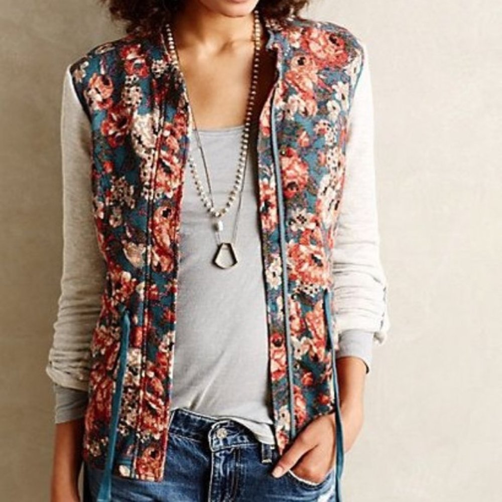 Anthropologie Saturday Sunday Floral Jacket XSP